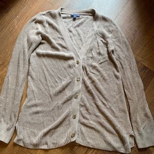 Gap Woven Button Down Cardigan Sweater